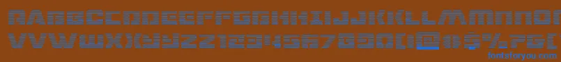 dronetrackergrad Font – Blue Fonts on Brown Background