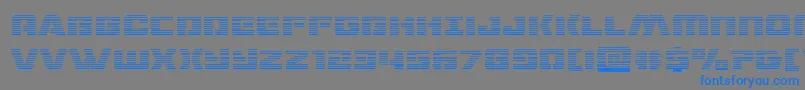 dronetrackergrad Font – Blue Fonts on Gray Background