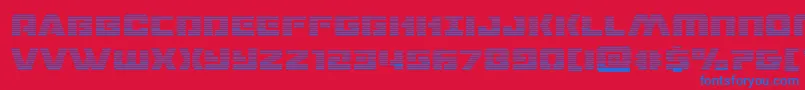 dronetrackergrad Font – Blue Fonts on Red Background