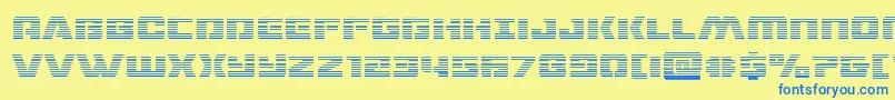 dronetrackergrad Font – Blue Fonts on Yellow Background