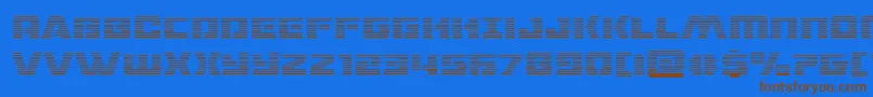 dronetrackergrad Font – Brown Fonts on Blue Background