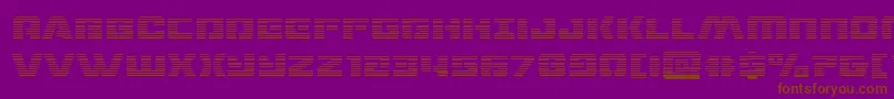 dronetrackergrad Font – Brown Fonts on Purple Background