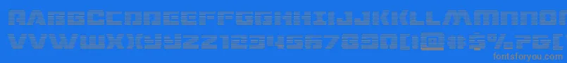 dronetrackergrad Font – Gray Fonts on Blue Background