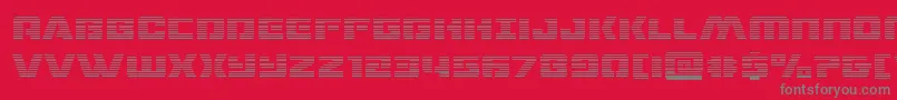dronetrackergrad Font – Gray Fonts on Red Background