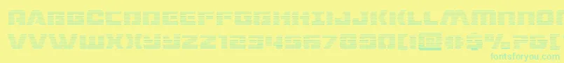 dronetrackergrad Font – Green Fonts on Yellow Background
