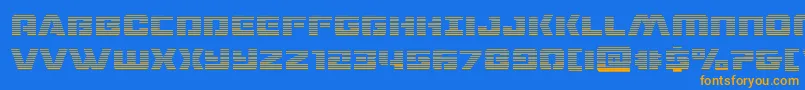 dronetrackergrad Font – Orange Fonts on Blue Background