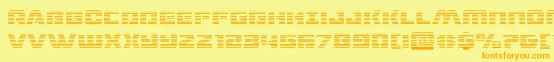 dronetrackergrad Font – Orange Fonts on Yellow Background