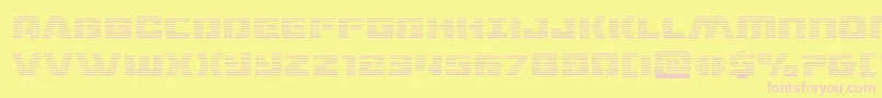 dronetrackergrad Font – Pink Fonts on Yellow Background