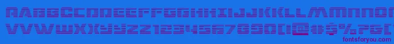 dronetrackergrad Font – Purple Fonts on Blue Background