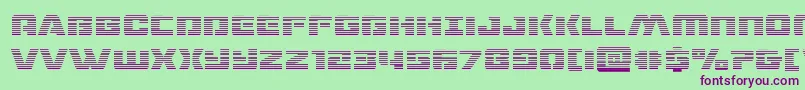 dronetrackergrad Font – Purple Fonts on Green Background