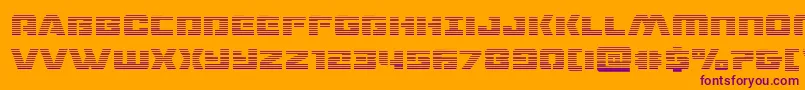 dronetrackergrad Font – Purple Fonts on Orange Background