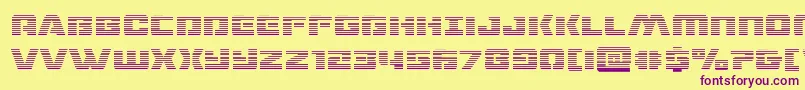 dronetrackergrad Font – Purple Fonts on Yellow Background