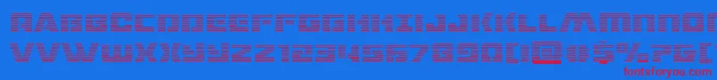 dronetrackergrad Font – Red Fonts on Blue Background
