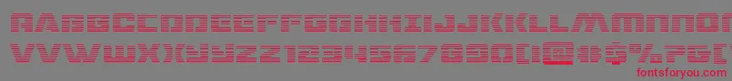 dronetrackergrad Font – Red Fonts on Gray Background