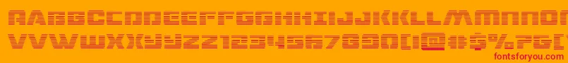 dronetrackergrad Font – Red Fonts on Orange Background