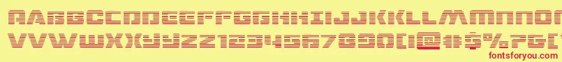 dronetrackergrad Font – Red Fonts on Yellow Background
