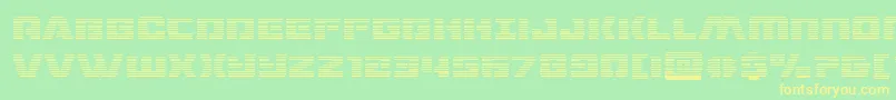dronetrackergrad Font – Yellow Fonts on Green Background