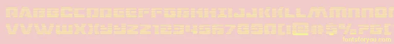 dronetrackergrad Font – Yellow Fonts on Pink Background