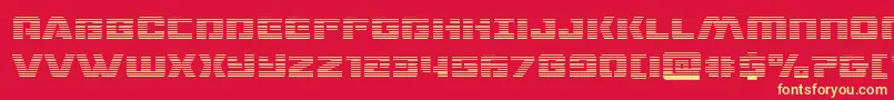 dronetrackergrad Font – Yellow Fonts on Red Background