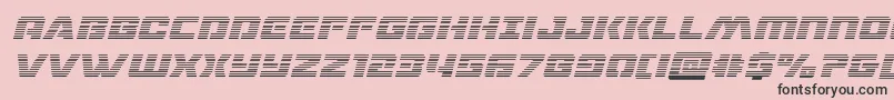 フォントdronetrackergradital – ピンクの背景に黒い文字