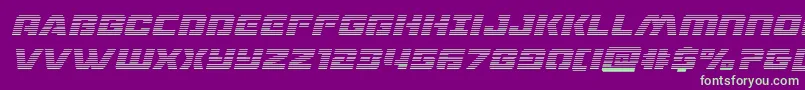 dronetrackergradital-fontti – vihreät fontit violetilla taustalla