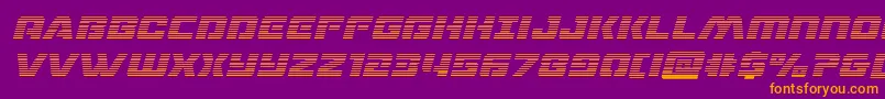 dronetrackergradital Font – Orange Fonts on Purple Background