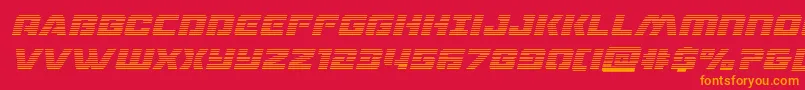 dronetrackergradital Font – Orange Fonts on Red Background