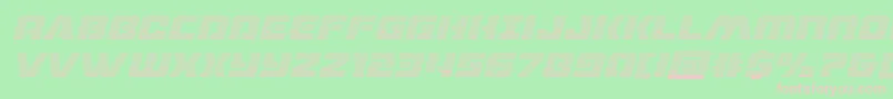 Fonte dronetrackergradital – fontes rosa em um fundo verde