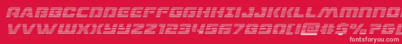 dronetrackergradital-Schriftart – Rosa Schriften auf rotem Hintergrund