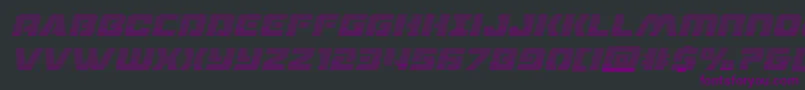 dronetrackergradital-Schriftart – Violette Schriften auf schwarzem Hintergrund