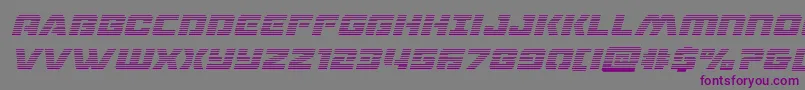 dronetrackergradital-Schriftart – Violette Schriften auf grauem Hintergrund