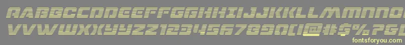 dronetrackergradital Font – Yellow Fonts on Gray Background