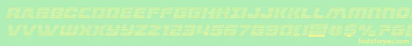 dronetrackergradital Font – Yellow Fonts on Green Background