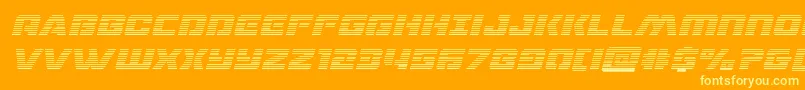 dronetrackergradital Font – Yellow Fonts on Orange Background