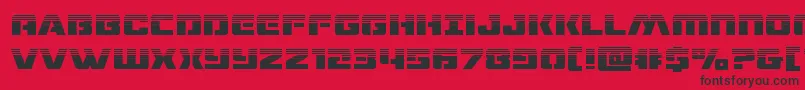 dronetrackerhalf Font – Black Fonts on Red Background