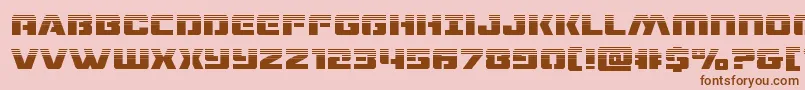 Czcionka dronetrackerhalf – brązowe czcionki na różowym tle