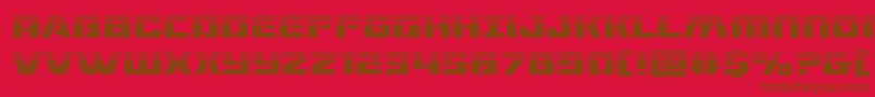 dronetrackerhalf Font – Brown Fonts on Red Background
