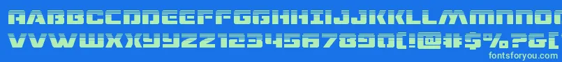 dronetrackerhalf Font – Green Fonts on Blue Background