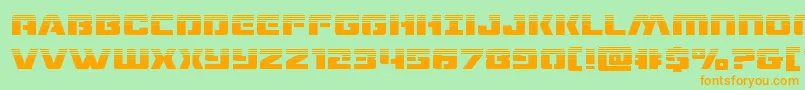 dronetrackerhalf Font – Orange Fonts on Green Background