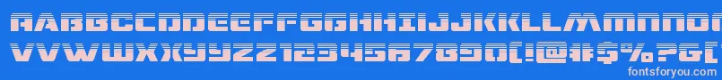 dronetrackerhalf Font – Pink Fonts on Blue Background