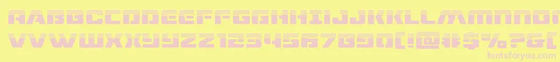 dronetrackerhalf Font – Pink Fonts on Yellow Background