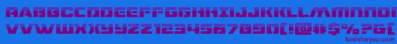 dronetrackerhalf Font – Purple Fonts on Blue Background