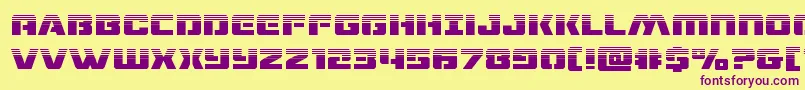 dronetrackerhalf Font – Purple Fonts on Yellow Background