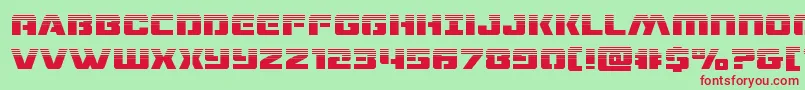 dronetrackerhalf Font – Red Fonts on Green Background