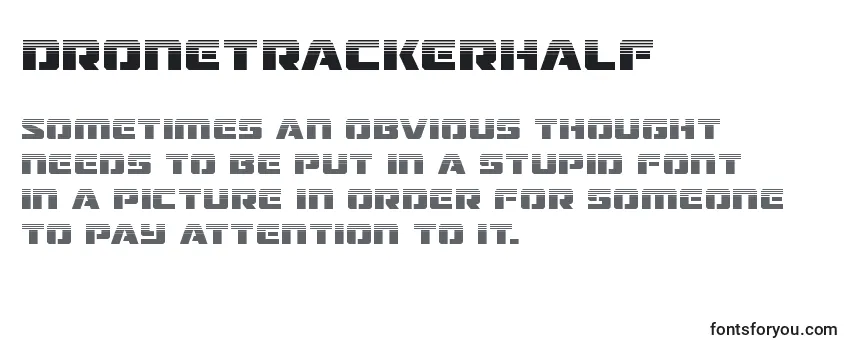 Review of the Dronetrackerhalf (125533) Font