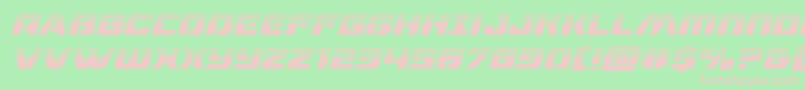 フォントdronetrackerhalfital – 緑の背景にピンクのフォント
