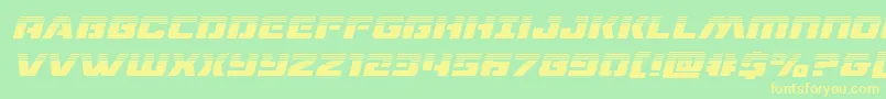 dronetrackerhalfital-fontti – keltaiset fontit vihreällä taustalla