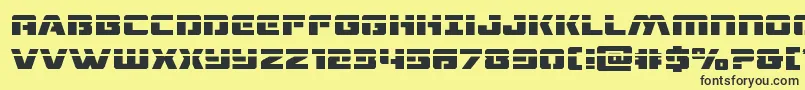 dronetrackerlaser Font – Black Fonts on Yellow Background