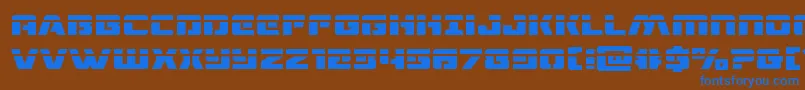 dronetrackerlaser Font – Blue Fonts on Brown Background