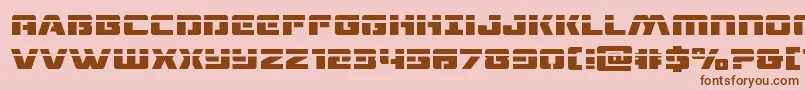 dronetrackerlaser Font – Brown Fonts on Pink Background